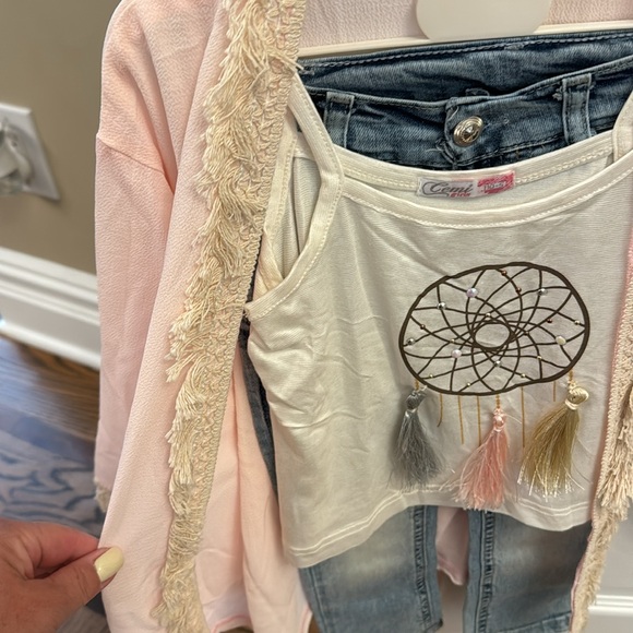 BNWT 3PC Tank,Jeans & overlay - Picture 2 of 7